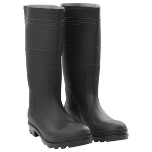 vidaXL Rain Boots Black Size 44 PVC