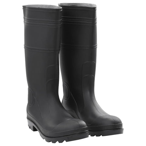 vidaXL Rain Boots Black Size 44 PVC