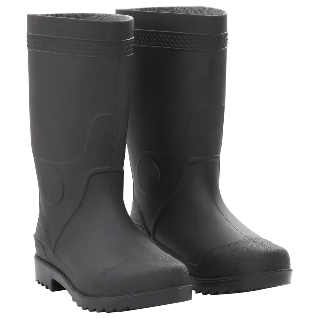 vidaXL Rain Boots Black Size 39 PVC