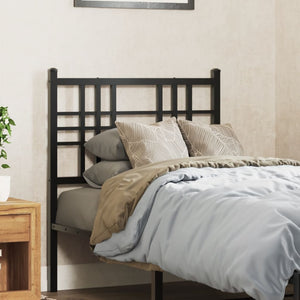 vidaXL Metal Headboard Black 80cm