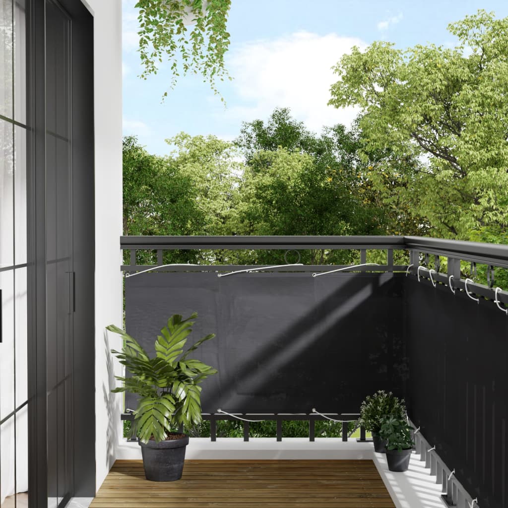 vidaXL Balcony Screen Anthracite 75x800 cm 100% Polyester Oxford