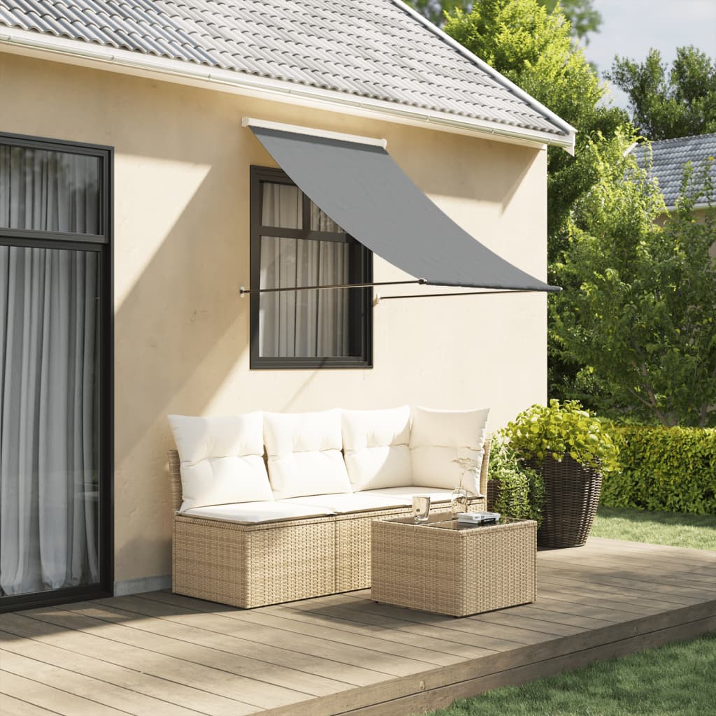 vidaXL Retractable Awning Anthracite 100x150 cm Fabric and Steel