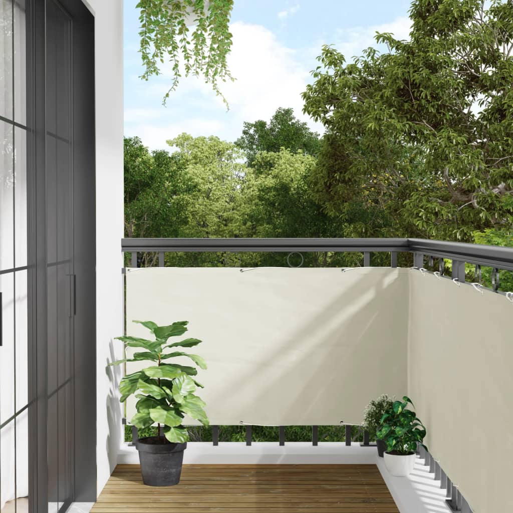 vidaXL Balcony Privacy Screen White 500x75 cm PVC