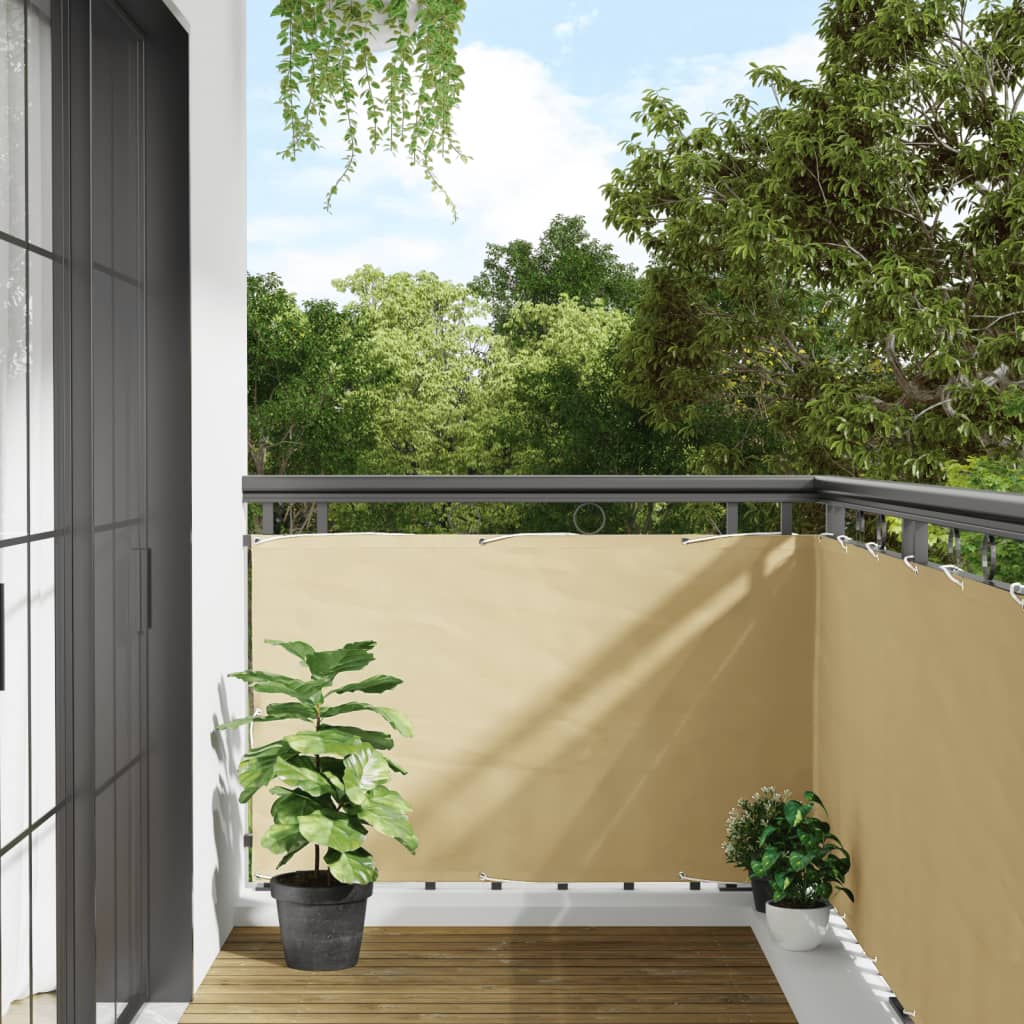 vidaXL Balcony Privacy Screen Cream 800x90 cm PVC