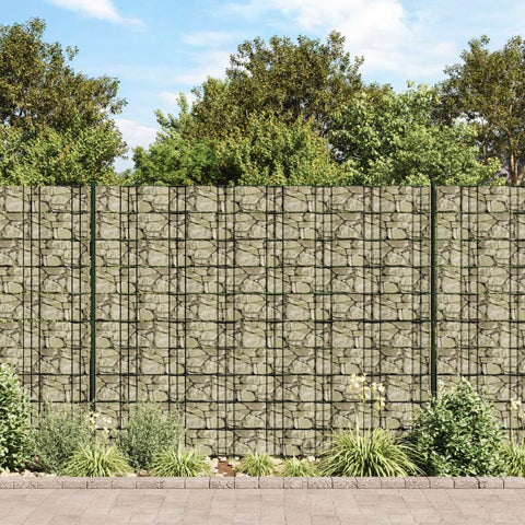 vidaXL Garden Privacy Screen Stone Look Grey 35x0,19 m PVC