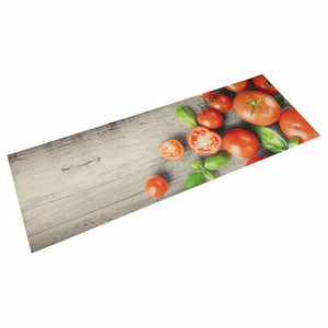 vidaXL Kitchen Rug Washable Tomatoes 60x180 cm Velvet