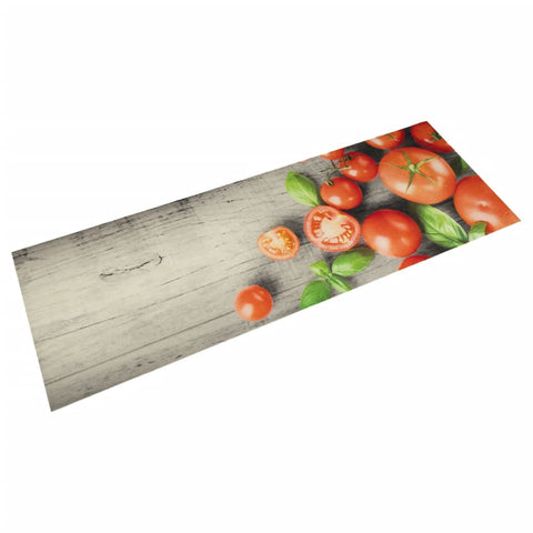 vidaXL Kitchen Rug Washable Tomatoes 60x180 cm Velvet