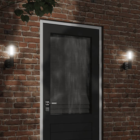 vidaXL Outdoor Wall Light Black Stainless Steel