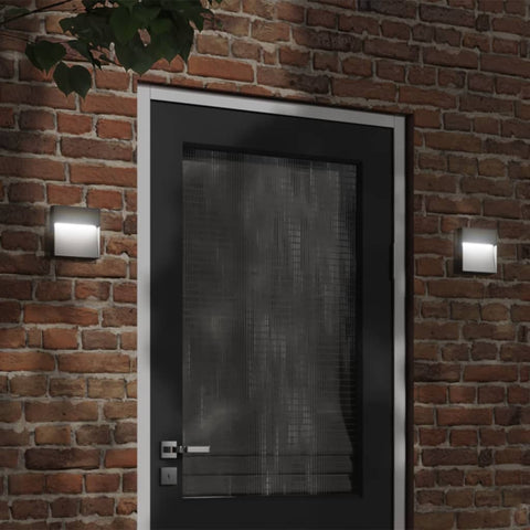 vidaXL Outdoor LED Wall Light Black Die-cast Aluminium