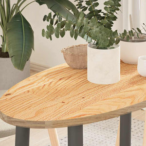 vidaXL Table Top 80x40x2 cm Solid Wood Oak Oval