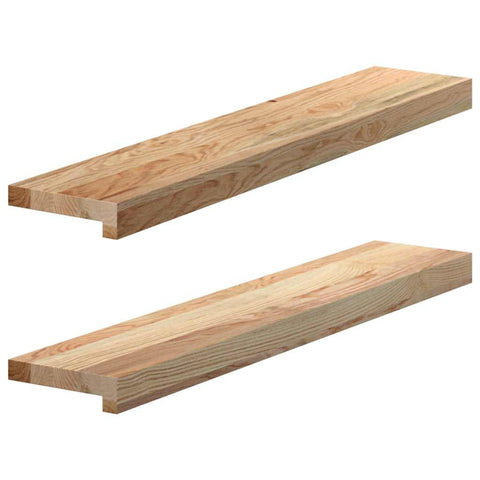 vidaXL Window Sills 2 pcs Untreated 80x15x2 cm Solid Wood Oak