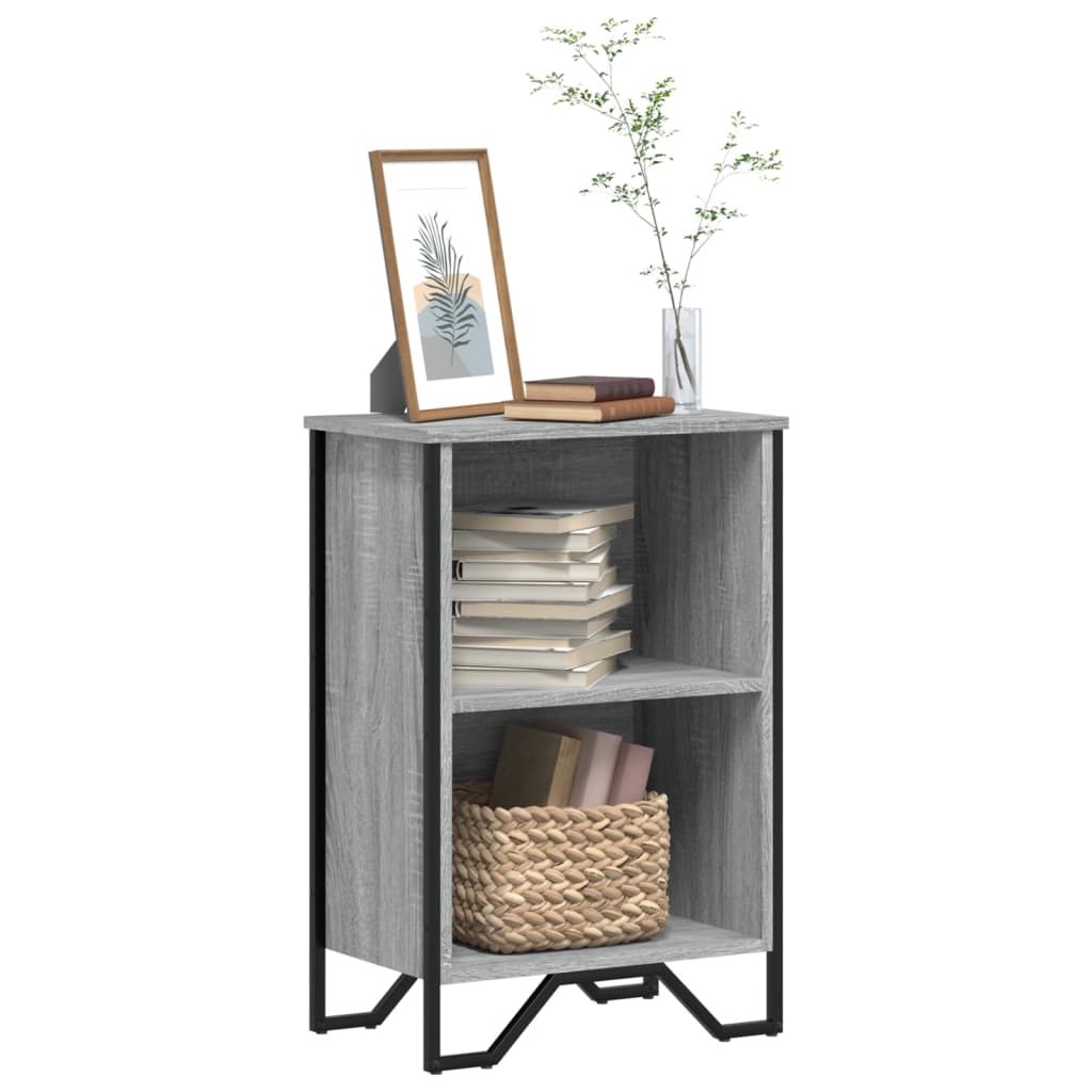 vidaXL Bookcase Grey Sonoma 50x31x74.5 cm Engineered Wood