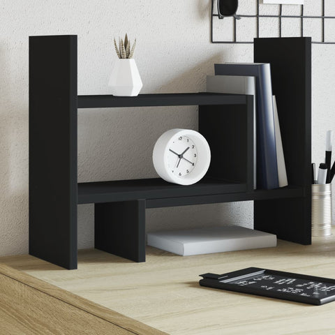 vidaXL Desk Organiser Black 38.5x17x39 cm Engineered wood