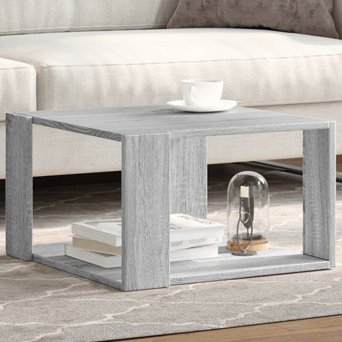 vidaXL Coffee Table Grey Sonoma 51.5x51.5x30 cm Engineered Wood