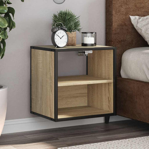 vidaXL Wall-mounted Bedside Cabinet Sonoma Oak 40x31x39.5 cm