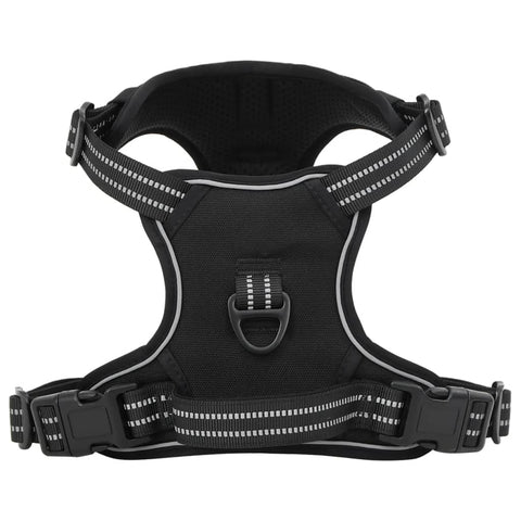 vidaXL Dog Harness with Lead & Collar Adjustable Black M