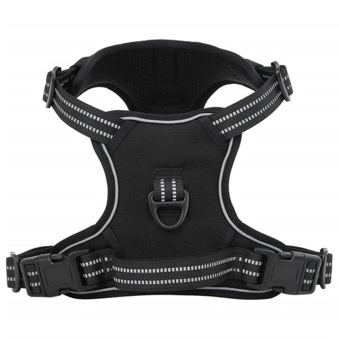 vidaXL Dog Harness with Lead & Collar Adjustable Black L