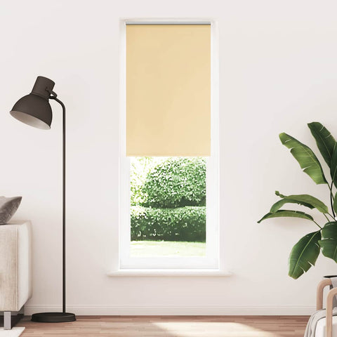 vidaXL Roller Blind Blackout Beige 65x210 cm Fabric Width 60.7 cm Polyester