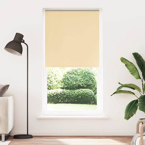 vidaXL Roller Blind Blackout Beige 110x210 cm Fabric Width 105.7 cm Polyester