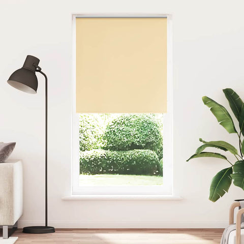 vidaXL Roller Blind Blackout Beige 105x230 cm Fabric Width 100.7 cm Polyester