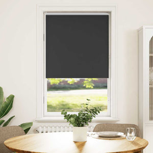 vidaXL Roller Blind Blackout Black 80x130 cm Fabric Width 75.7 cm Polyester