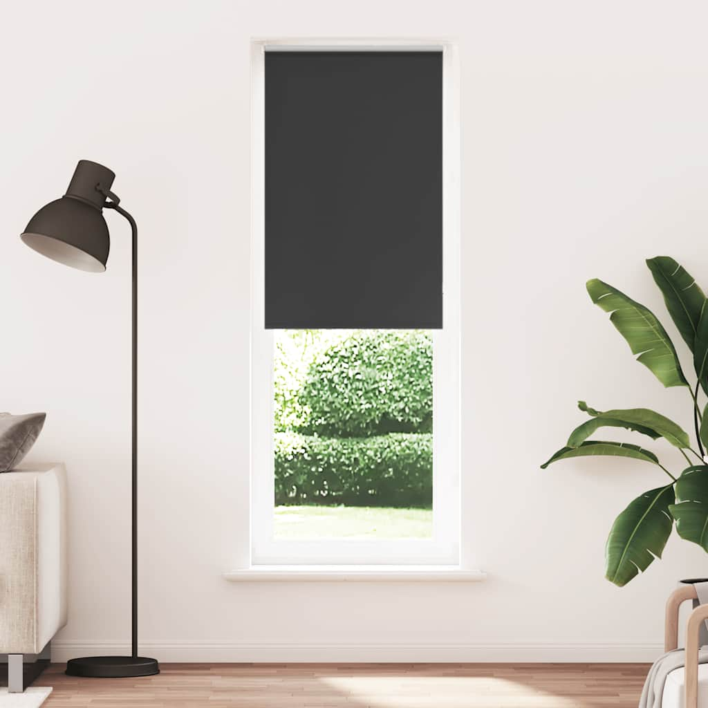 vidaXL Roller Blind Blackout Black 75x210 cm Fabric Width 70.7 cm Polyester