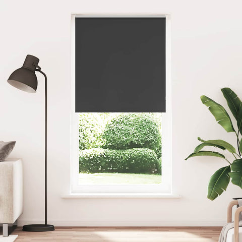 vidaXL Roller Blind Blackout Black 105x230 cm Fabric Width 100.7 cm Polyester