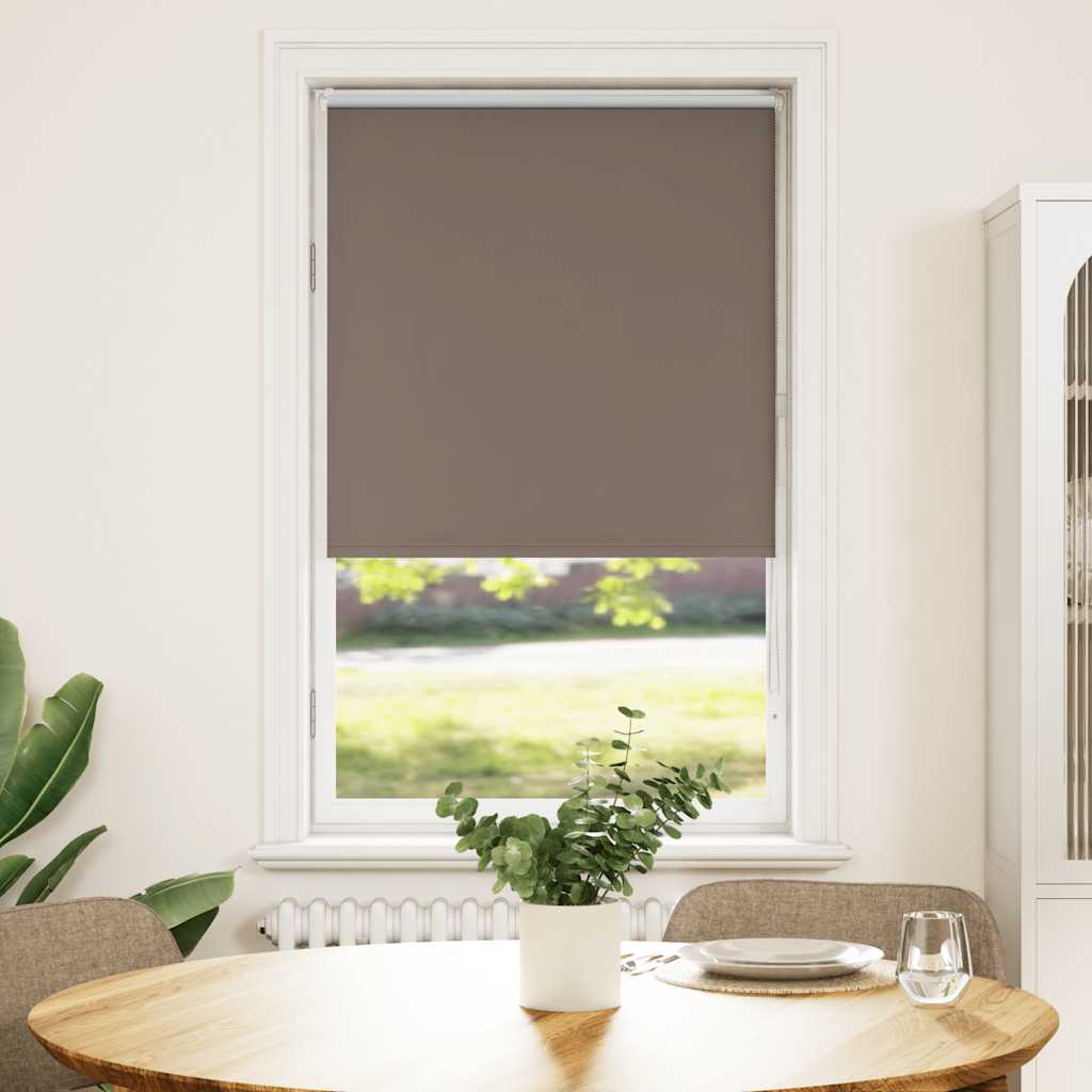 vidaXL Roller Blind Blackout Coffee 85x130 cm Fabric Width 80.7 cm Polyester