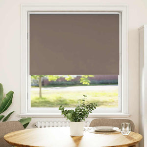 vidaXL Roller Blind Blackout Coffee 90x130 cm Fabric Width 85.7 cm Polyester