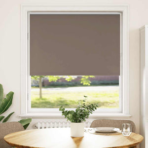 vidaXL Roller Blind Blackout Coffee 105x130 cm Fabric Width 100.7 cm Polyester