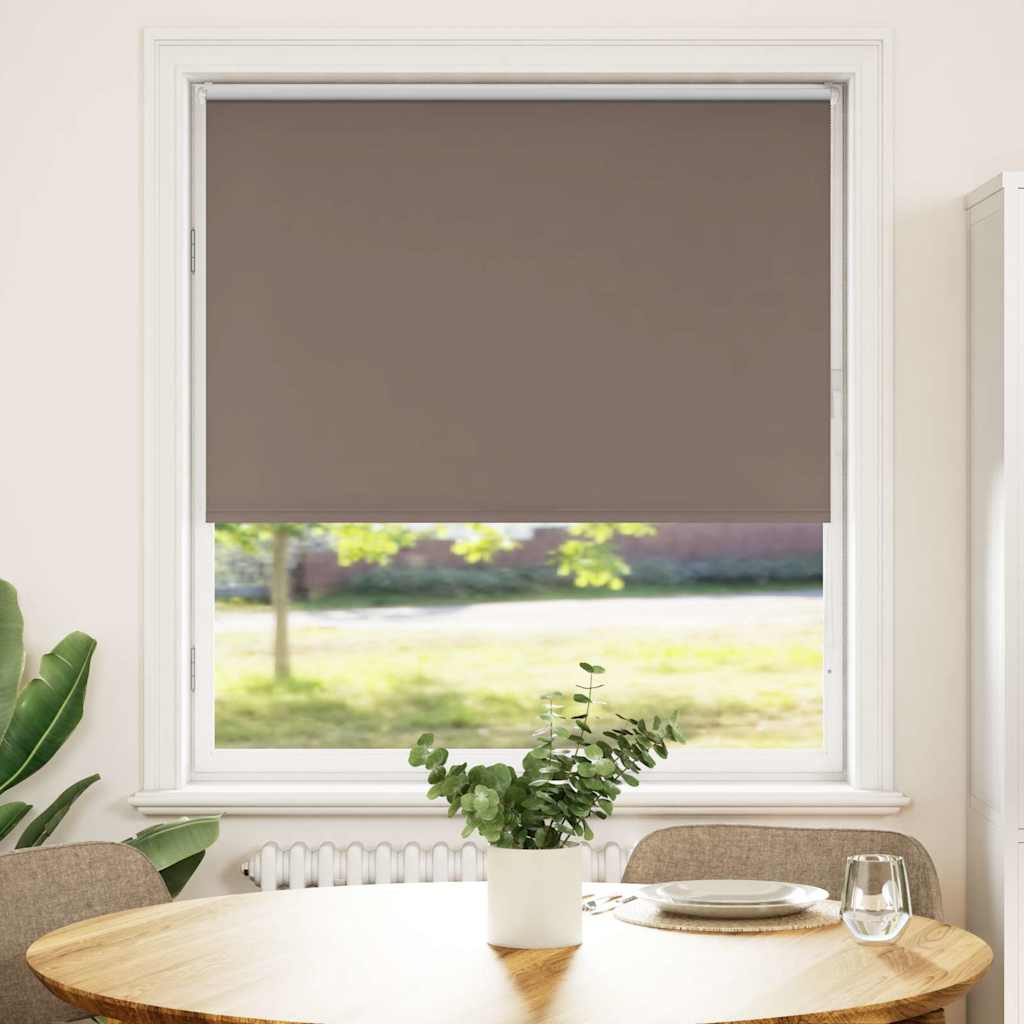 vidaXL Roller Blind Blackout Coffee 95x150 cm Fabric Width 90.7 cm Polyester