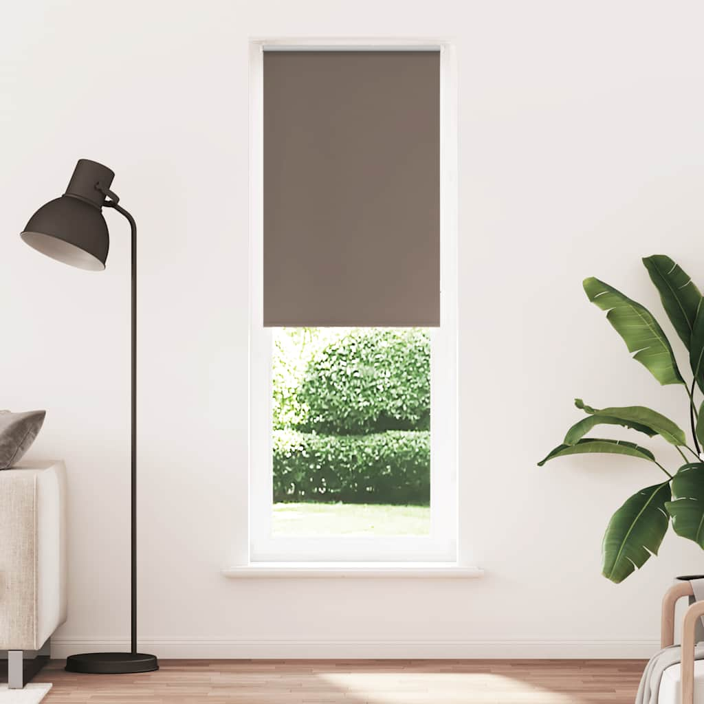 vidaXL Roller Blind Blackout Coffee 65x210 cm Fabric Width 60.7 cm Polyester