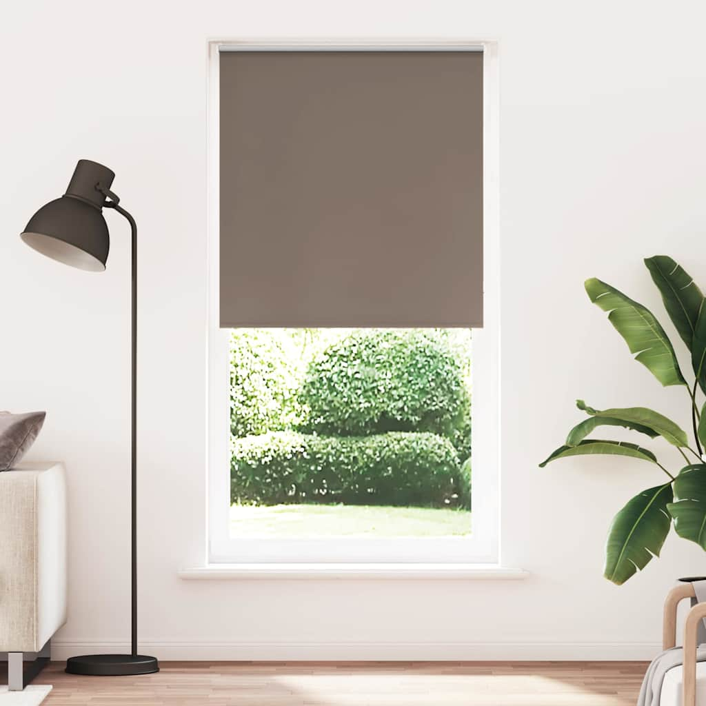 vidaXL Roller Blind Blackout Coffee 110x210 cm Fabric Width 105.7 cm Polyester