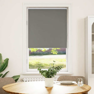 vidaXL Roller Blind Blackout Grey 80x130 cm Fabric Width 75.7 cm Polyester