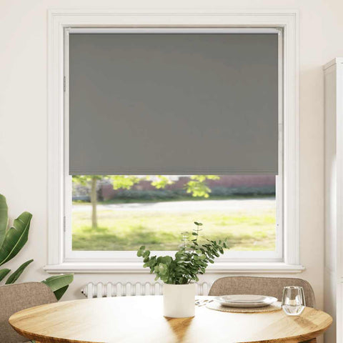 vidaXL Roller Blind Blackout Grey 90x130 cm Fabric Width 85.7 cm Polyester