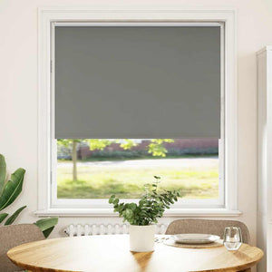 vidaXL Roller Blind Blackout Grey 105x150 cm Fabric Width 100.7 cm Polyester