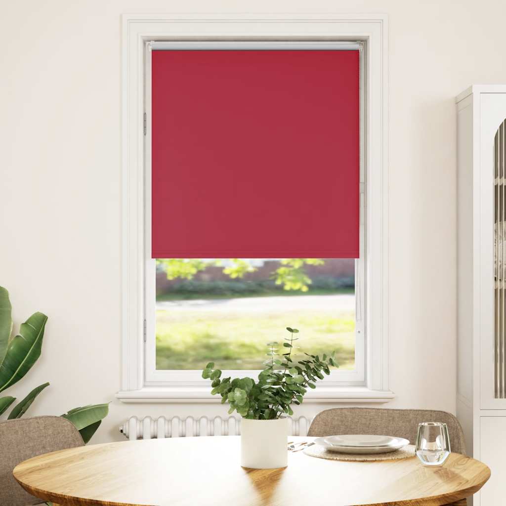 vidaXL Roller Blind Blackout Red 75x130 cm Fabric Width 70.7 cm Polyester