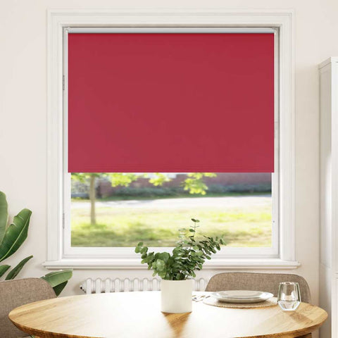 vidaXL Roller Blind Blackout Red 90x130 cm Fabric Width 85.7 cm Polyester