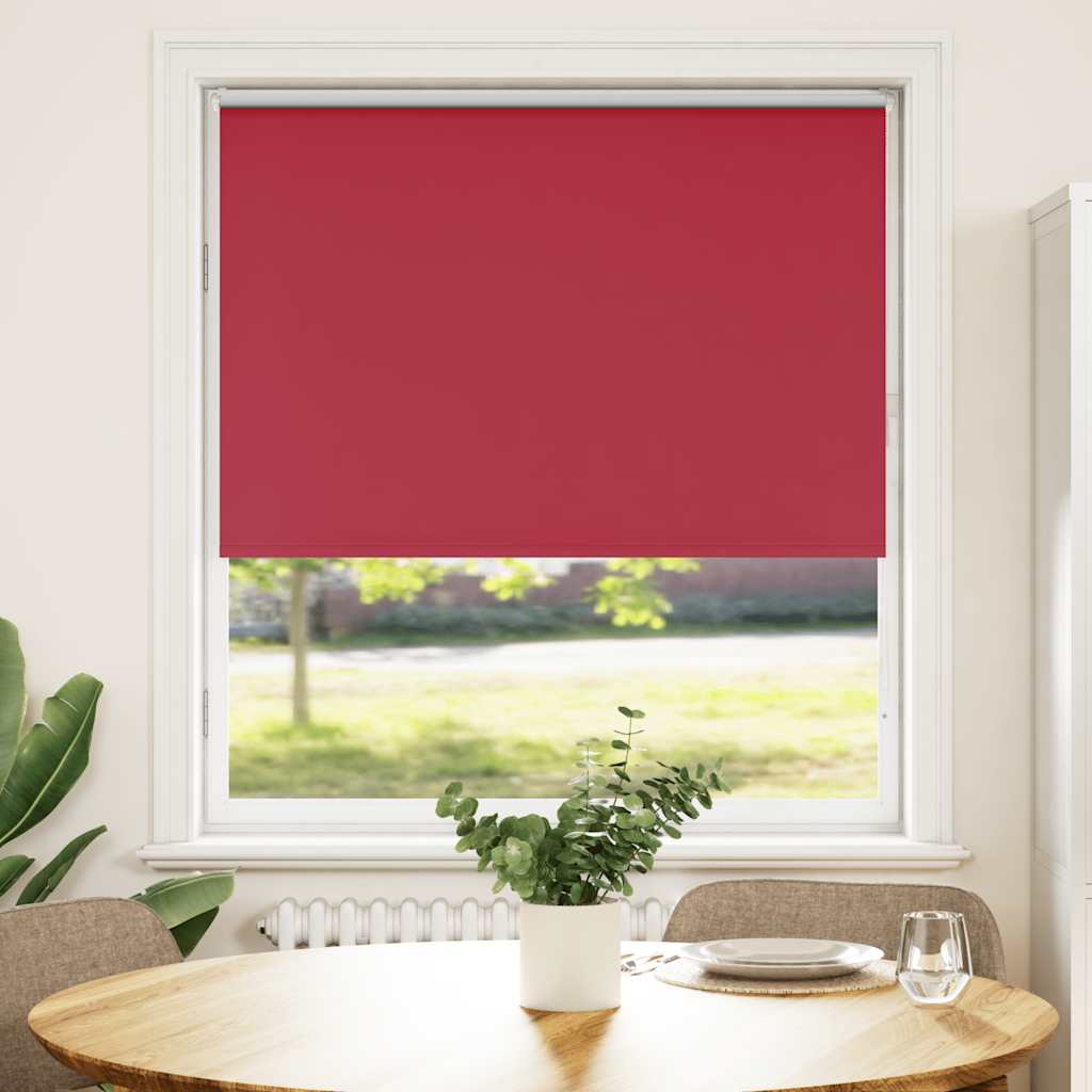 vidaXL Roller Blind Blackout Red 100x130 cm Fabric Width 95.7 cm Polyester