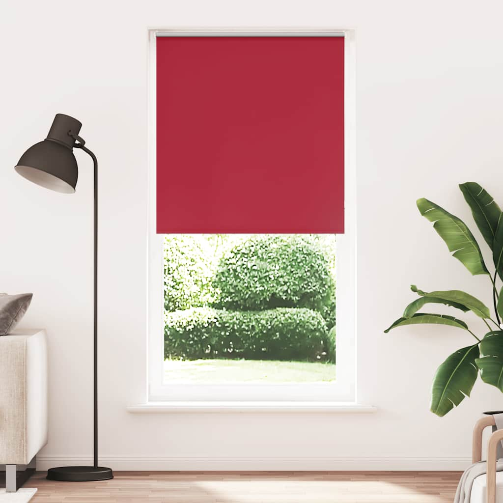 vidaXL Roller Blind Blackout Red 110x210 cm Fabric Width 105.7 cm Polyester