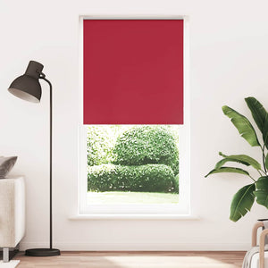 vidaXL Roller Blind Blackout Red 110x210 cm Fabric Width 105.7 cm Polyester