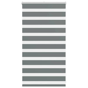 vidaXL Zebra Blind Dark Grey 70x100 cm Fabric Width 65.9 cm Polyester