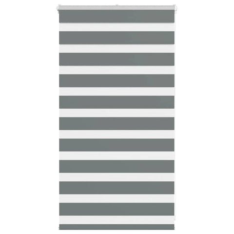 vidaXL Zebra Blind Dark Grey 70x100 cm Fabric Width 65.9 cm Polyester