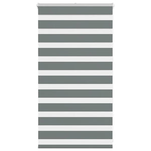 vidaXL Zebra Blind Dark Grey 80x100 cm Fabric Width 75.9 cm Polyester