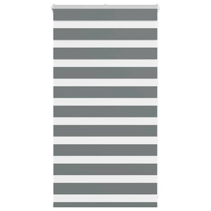 vidaXL Zebra Blind Dark Grey 90x100 cm Fabric Width 85.9 cm Polyester