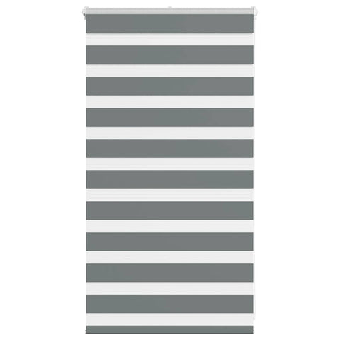 vidaXL Zebra Blind Dark Grey 90x100 cm Fabric Width 85.9 cm Polyester