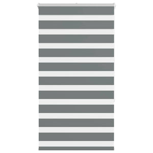 vidaXL Zebra Blind Dark Grey 75x150 cm Fabric Width 70.9 cm Polyester