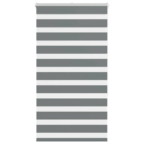 vidaXL Zebra Blind Dark Grey 75x150 cm Fabric Width 70.9 cm Polyester