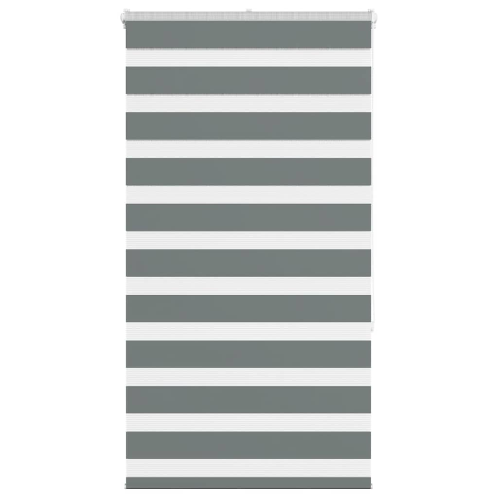 vidaXL Zebra Blind Dark Grey 80x150 cm Fabric Width 75.9 cm Polyester