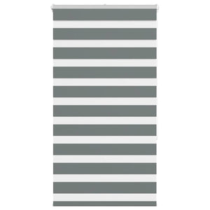 vidaXL Zebra Blind Dark Grey 80x150 cm Fabric Width 75.9 cm Polyester